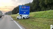 Ein Autofahrer verlor die Kontrolle über sein Fahrzeug und rammte ein Strassenschild. Bild: zVg/Shpol