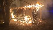 Die Hütte wurde bei dem Brand zerstört. Bild: zvg/Schaffhauser Polizei