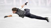 Lukas Britschgi from Switzerland competes during the men's short program at the Figure Skating World Championships in Prague, Czech Republic, Thursday, March 26, 2026. (AP Photo/Petr David Josek)