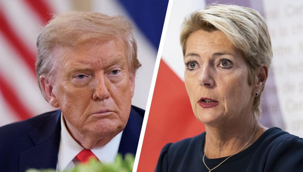 Karin Keller-Sutter traf bei Donald Trump nicht den richtigen Ton. Bilder: Keystone