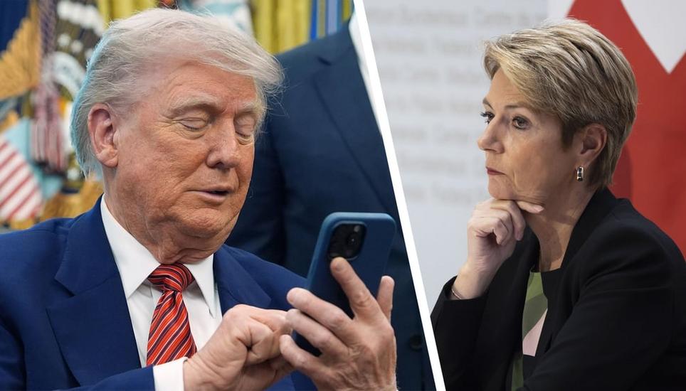 Kommt es zu einem Wiedersehen? Im Mai trafen Bundespräsidentin Karin Keller-Sutter und Guy Parmelin in Genf den US-Handelsbeauftragten Jamieson Greer (links) sowie US-Finanzminister Scott Bessent. Bild: Martial Trezzini / EPA