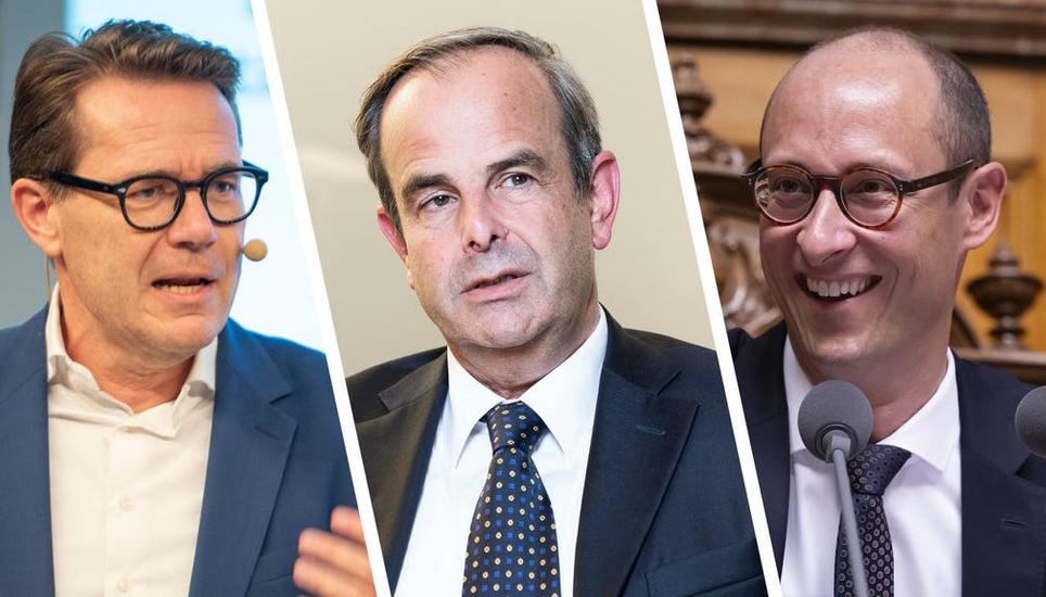 Könnten auf Amherd folgen: (v.l.n.r) Benedikt Würth, Noch-Parteipräsident Gerhard Pfister und Martin Candinas. Bild: Keystone