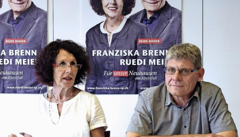 Stellen sich am 25. September zur Wiederwahl: die Gemeinderäte Franziska Brenn und Ruedi Meier. Bild Eric Bührer