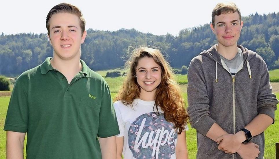 Die jüngsten Sieger im U-21-Feld (v. l.): David Glarner, Viviane Vich und Tim Gaus. Bild: zvg
