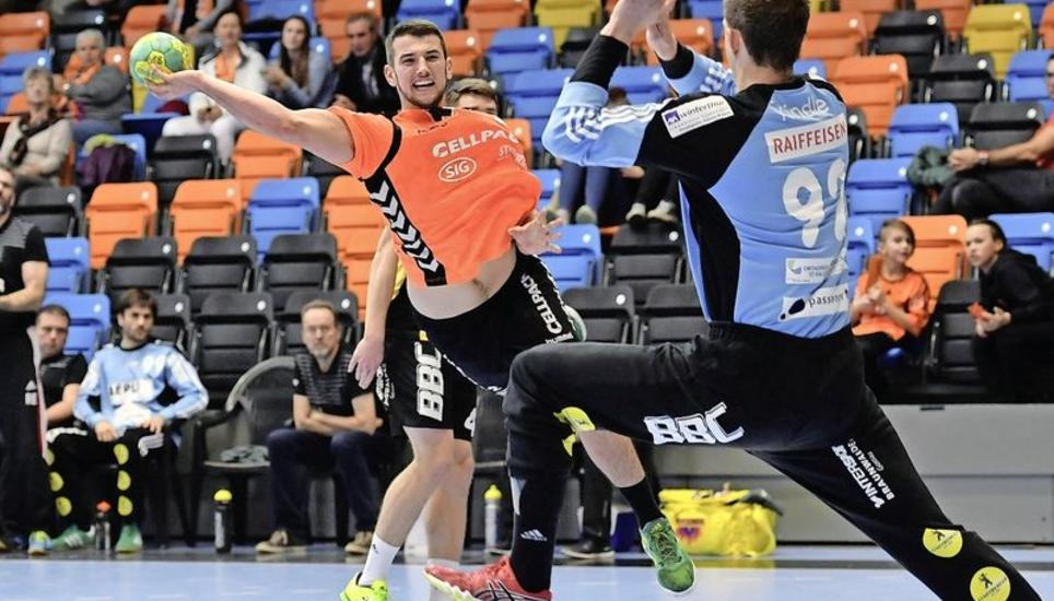 Der Basler Lucas Meister (hier gegen Gossau) erfreut sich einer tollen Form; heute tritt er in seiner alten Heimat an. Bild: M. Kessler