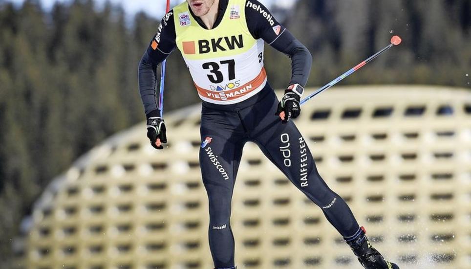 Voller Schwung voraus: Dario Cologna Ist bei der Tour de Ski nicht der Topfavorit, er kann sich aber gute Chancen auf eine starke Platzierung ausrechnen. Bild: Key