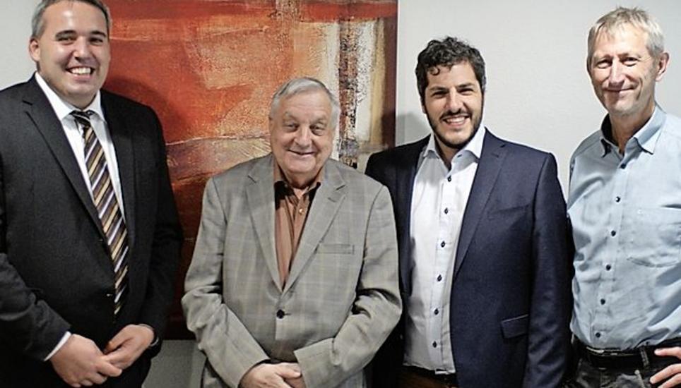 Der Stiftungsrat: Josef Montanari, Walter Lippuner (Stifter), Simon Stocker und Kurt Zubler (v. l.). Bild: zvg