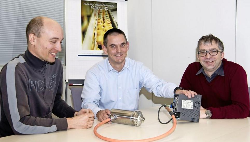 Nach dem Umzug nach Neuhausen sind Martin Rupf, Thomas Ochsner und Martin Zimmermann (von links) jetzt noch näher am Verpackungsmaschinenbau.Bild: Jeannette Vogel