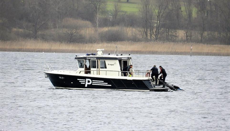 Die Thurgauer Seepolizei bei einem Einsatz. Bild: Radio Munot/ Thurgauer Polizei