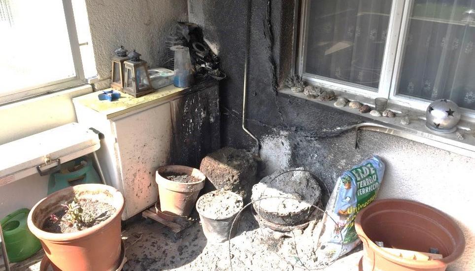 Der beschädigte Balkon. Bild: Radio Munot