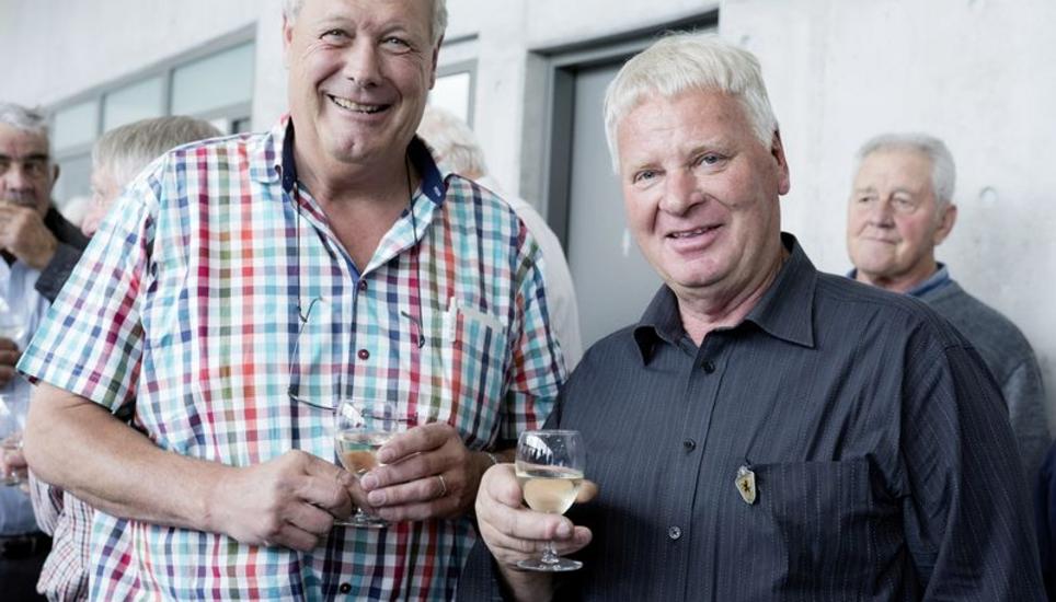 René Regli aus Hallau (l.) und Hanspeter Müller aus Gächlingen turnen bereits seit der 3. Klasse.