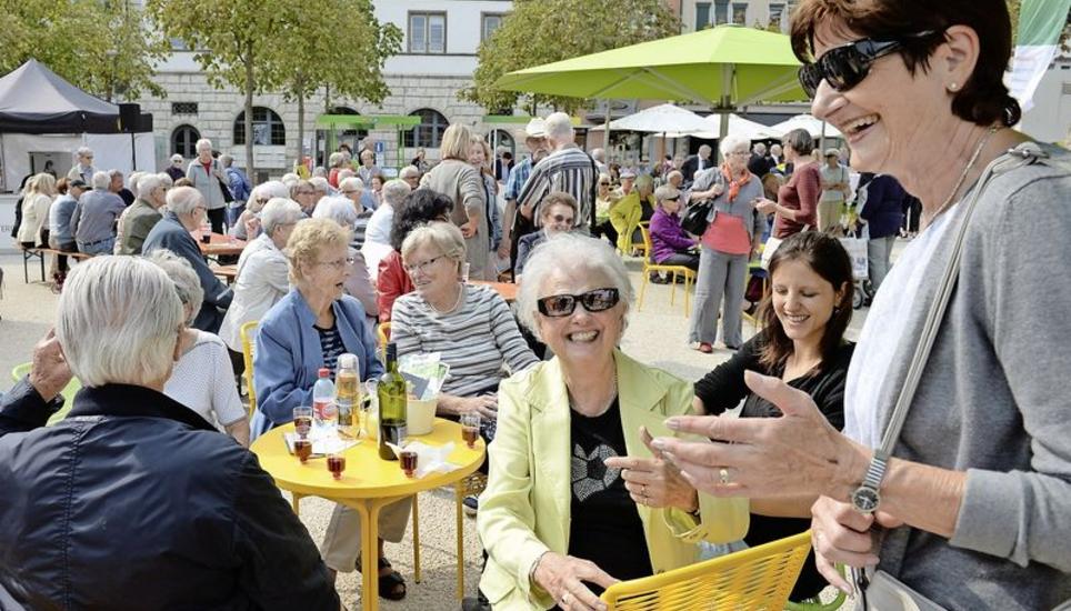 Der Herrenacker als Ort, wo sich die verschiedenen Generationen treffen.