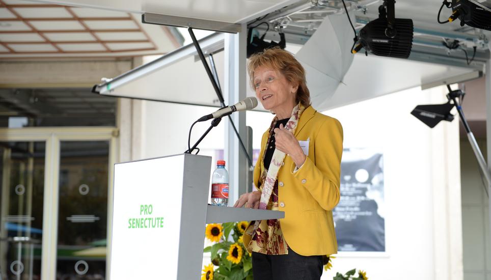 Prominente Rednerin: Eveline Widmer-Schlumpf, alt Bundesrätin und jetzige Präsidentin von Pro Senectute Schweiz. Bilder: Selwyn Hoffmann