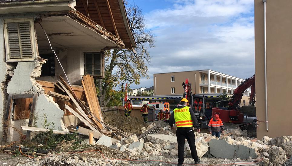 Bei einem Gebäudeeinsturz in Frauenfeld wurde ein Bauarbeiter tödlich verletzt. Bild: zvg