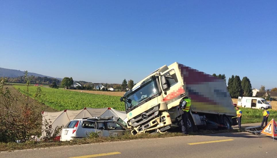Die Unfallstelle. Bild Kantonspolizei Thurgau
