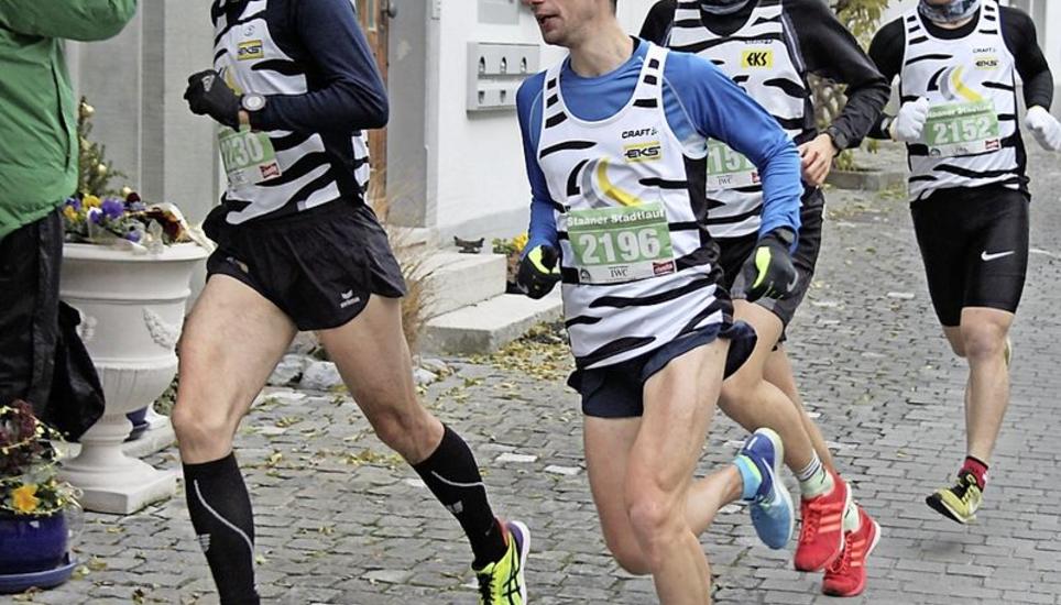 Die Entscheidung im Viertelmarathon führte über den LC Schaffhausen (in Zebra-Tenues).