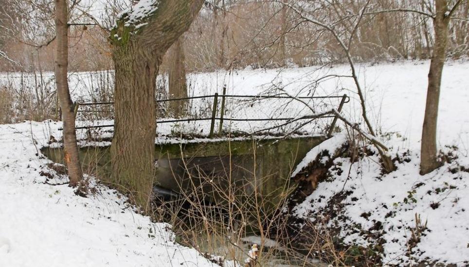 Statt die alte, marode Brücke am Mederbach zu sanieren, will sie der Kanton im Frühling abbrechen. Doch vorher sucht er noch nach einem möglichen Besitzer, der darauf Anspruch erhebt. Bild: Roland Müller