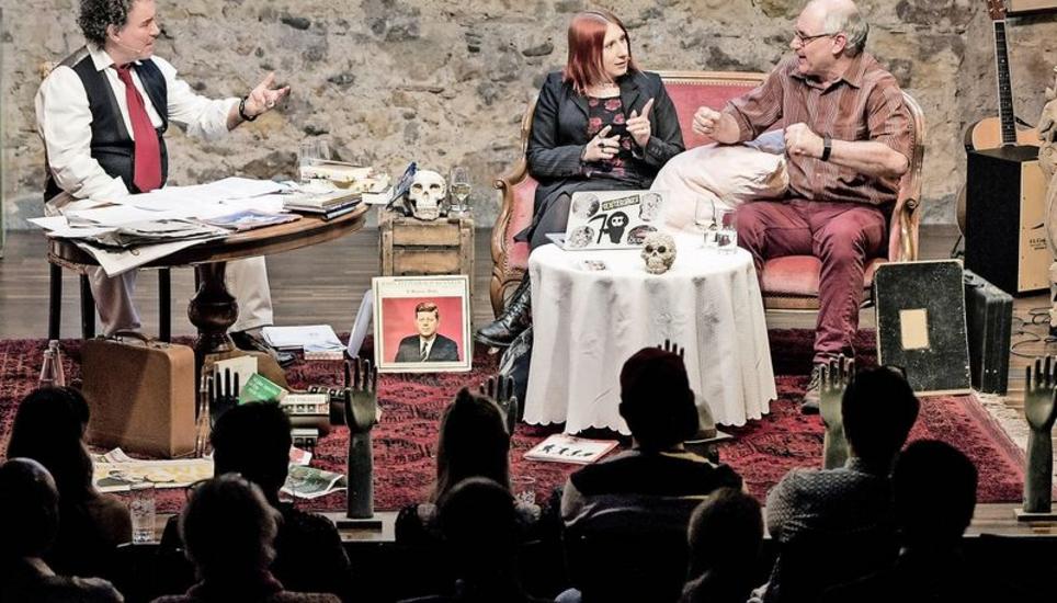 Beat Toniolo (links) hatte die Kriminalpsychologin Lydia Benecke und Whistleblower Rudolf Elmer für «Toniolo deckt auf» gewinnen können. Bild: Evelyn Kutschera