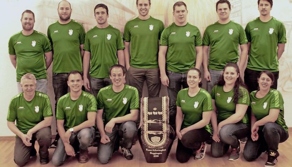 Das OK des Schaffhauser Kantonalen Schwingfestes 2018. Bild: Christoph Merki