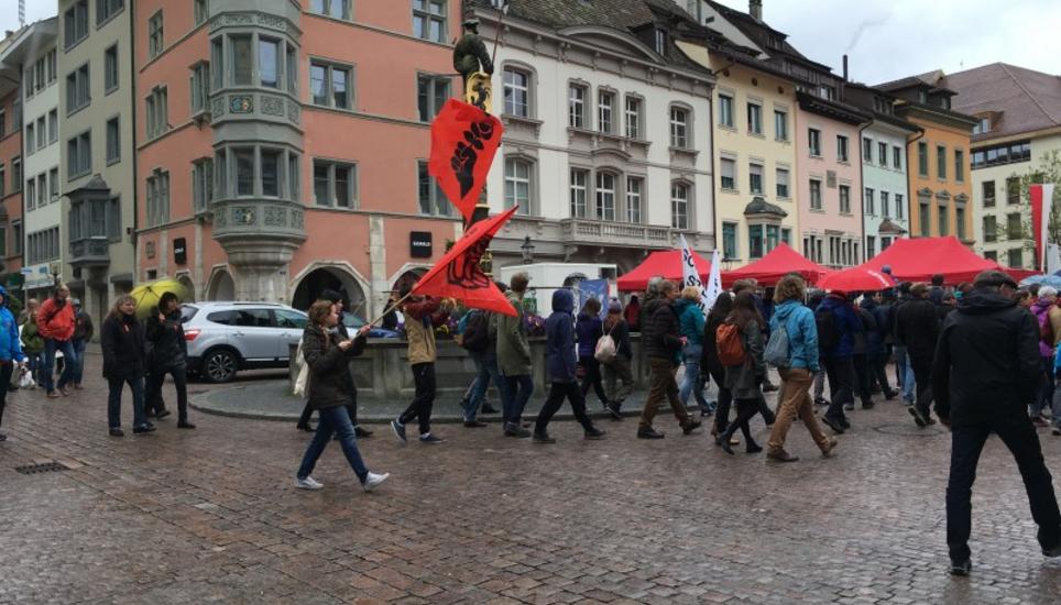 Der Tag der Arbeit im letzten Jahr in der Schaffhauser Altstadt. Bild: Radio Munot