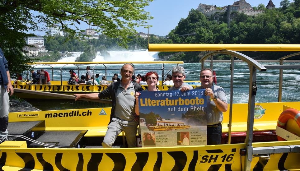 Michael Streif, Sara Jucker, Ruedi Meier und Christian Di Ronco (v.l.). Bild: Saskia Baumgartner
