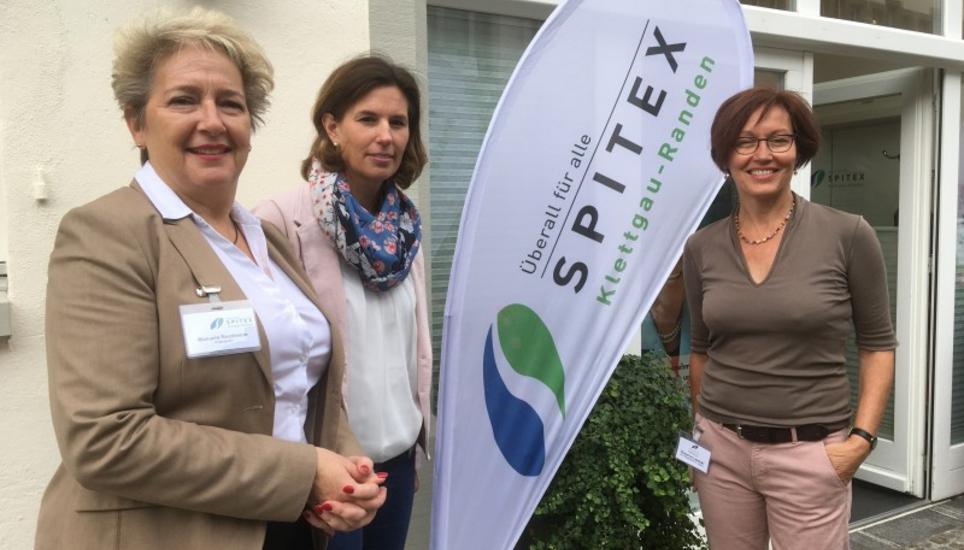 Manuela Reutimann, Mirjam Hug und Susanne Lewicki (v.l.) von der Spitex Klettgau-Randen. Bild: RM