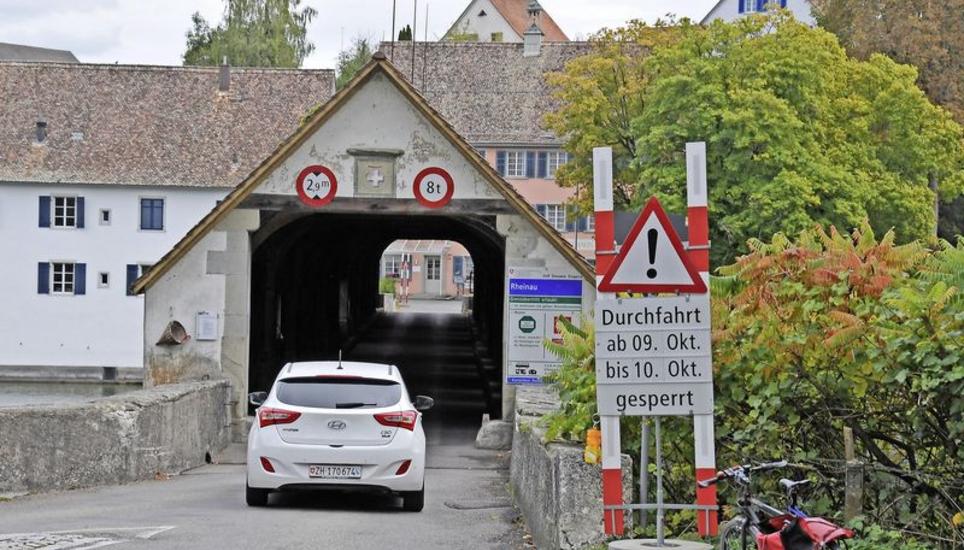 Vom 9. Oktober bis am 10. Oktober wird die alte Rheinbrücke komplett gesperrt.