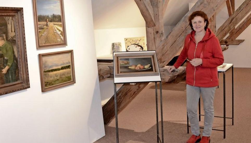 Heidi Marty, Initiantin der Ausstellung im alten Schulhaus Oerlingen. Bild: Beat Rajchman
