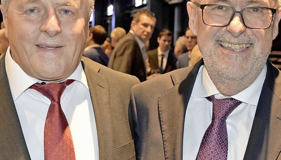 SH-Spitzenfunktionär Heinz Rähmi (l.) mit SFV-Präsident Peter Gilliéron.