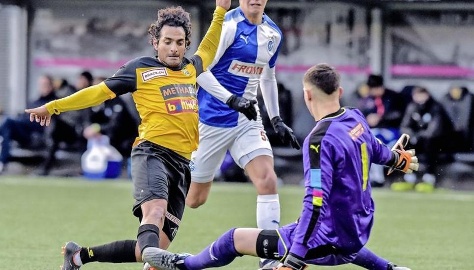 Volle Konzentration: FCS-Flügel Faruk Gül gibt alles, um ein Tor gegen den Grasshopper Club Zürich zu erzielen. Bild: Roger Albrecht