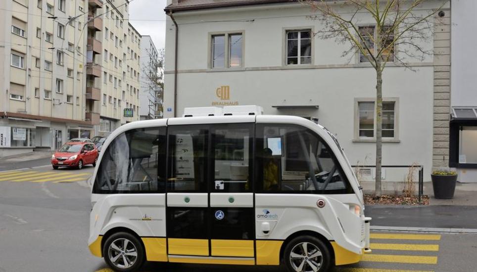 Im selbstfahrenden Bus wurden seit März 2018 rund 24'000 Fahrgäste transportiert. Bild: Saskia Baumgartner
