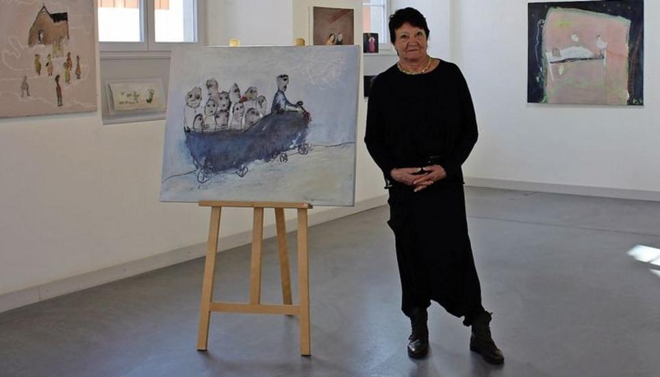 Verena Wanner wohnt und arbeitet in Neunkirch. Ihr Lieblingsbild trägt den Titel «Feierabend?». Bild: Sonja Werni