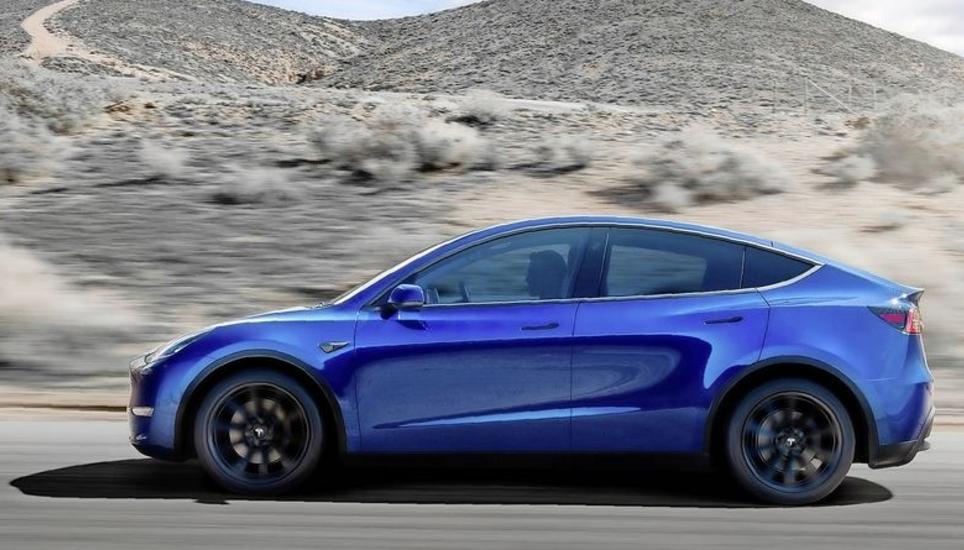 Das Model Y ist auf der Strasse schnell unterwegs, in Europa wird es frühestens in zwei Jahren verkauft. Bild: pd