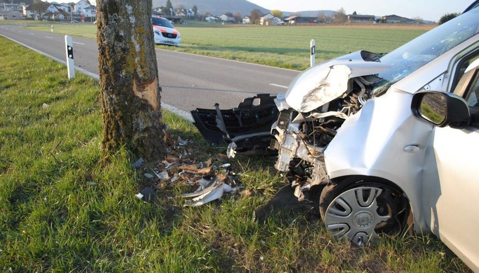 Das Auto erlitt Totalschaden. Bild: SHPol