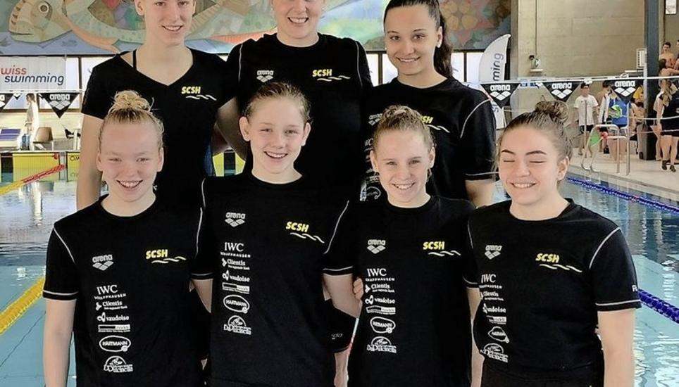 Die glücklichen Gewinner in Lugano (von links): Ella Nodari, Julia Mattoscio, Helena Barteld, Lisa Stamm, Amélie Reisacher, Rosanna Larocca und Pia Terschawetz. Bild: zvg