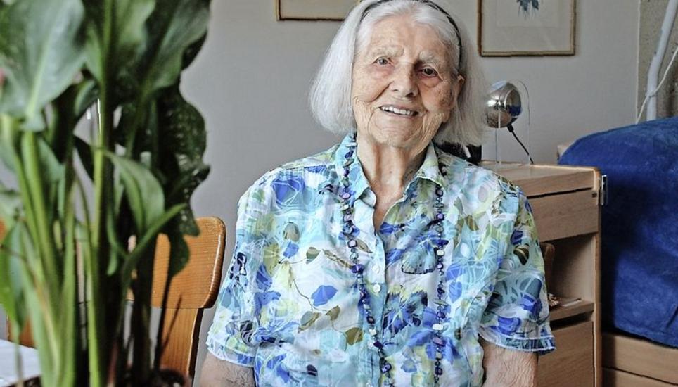 Klara Sollberger feiert heute ihren 100. Geburtstag. Bild: Saskia Baumgartner