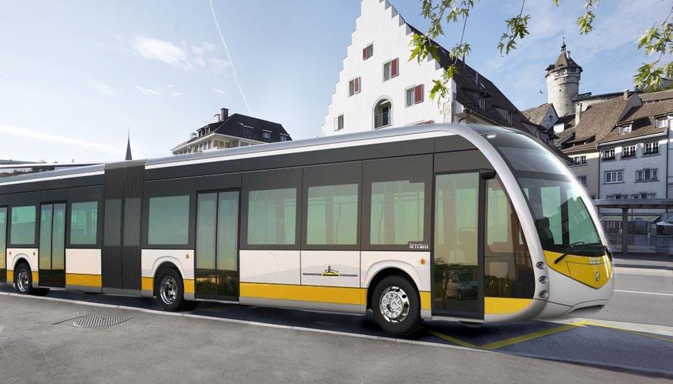 Solche Busse sollen in Zukunft durch die Stadt Schaffhausen fahren. Bild: zvg