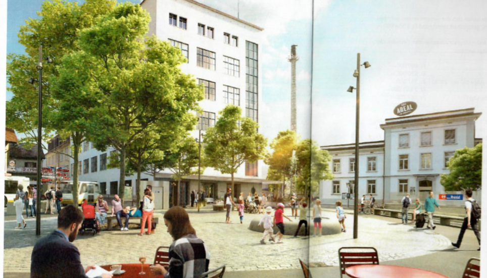 So stellt sich Neuhausen den Industrieplatz in Zukunft vor. Bild: zvg