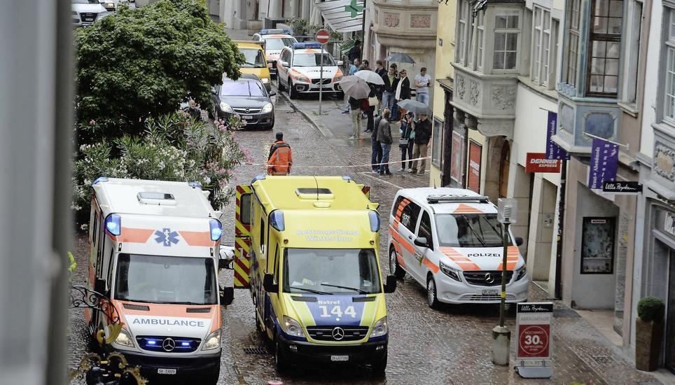 Am 27. Juli 2017 hat Franz W. mehrere Mitarbeitende einer CSS-Filiale in der Schaffhauser Altstadt angegriffen. Archivbild: Selwyn Hoffmann