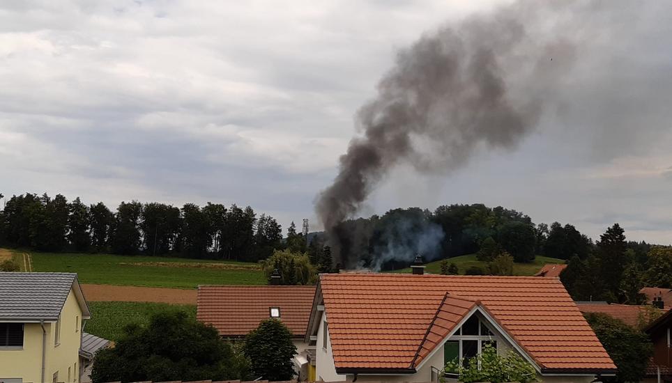 Die Scheune in Neunforn brannte vollständig aus. Bild: zvg