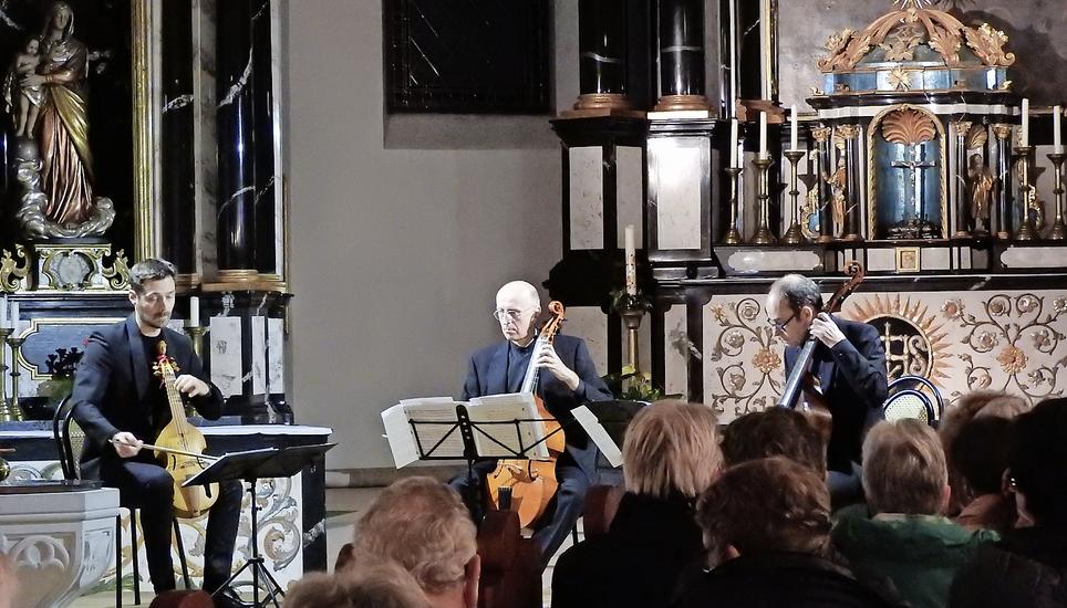 Soma Salat-Zakarias, Christof Mohr und Brian Franklin (v. l.) spielten mit hoher Professionalität. Bild: Barbara Binzegger