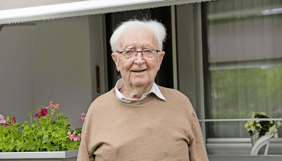 Josef Scherer feiert am heutigen Sonntag seinen hundertsten Geburtstag. Bild: Jeannette Vogel