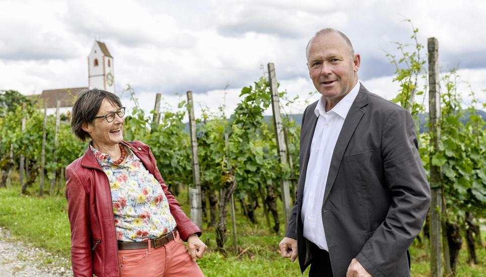 Die Schaffhauser Nationalrätin Martina Munz hat den Nationalratspräsidenten Andreas Aebi gestern ins Klettgau eingeladen. Bild: Melanie Duchene