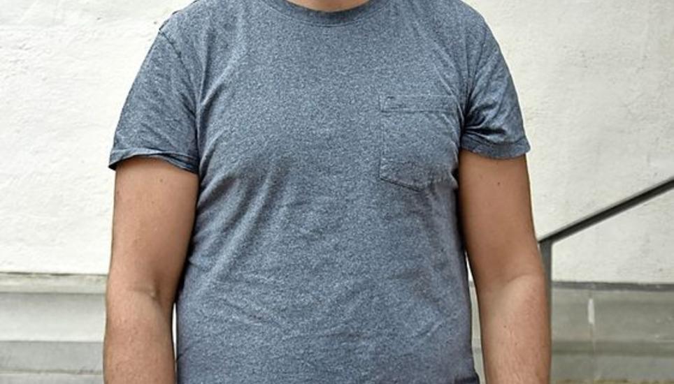 Simon Achermann beim diesjährigen Stadtlauf als Co-Moderator Bild: Martina Müller