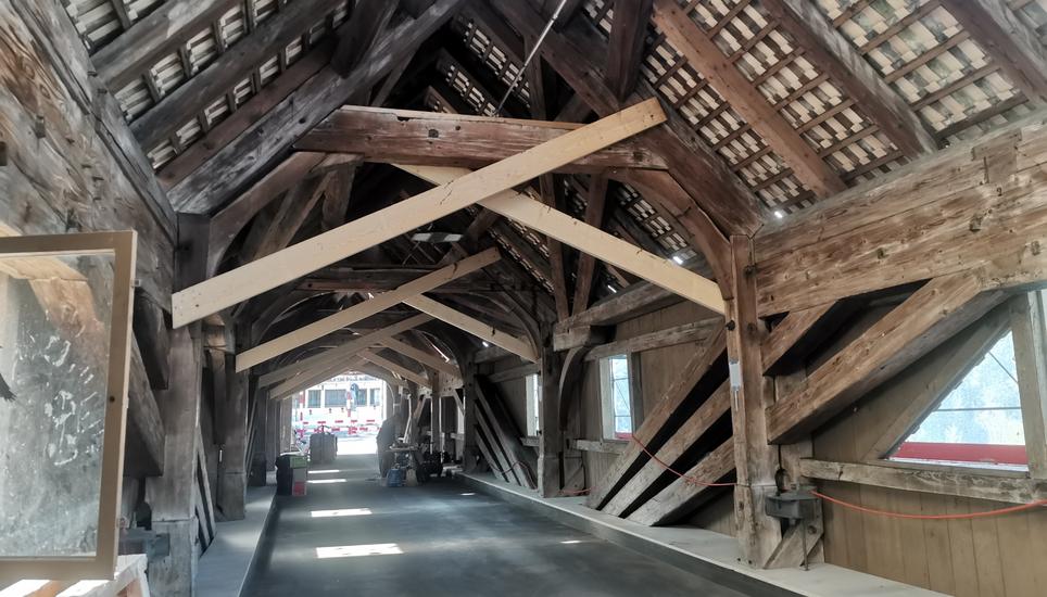 Die Brücke soll ab dem 22. Oktober wieder befahrbar sein. Bild: Radio Munot