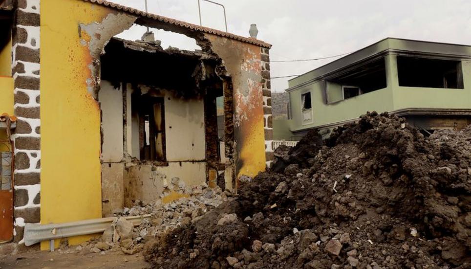Die Ortschaft Todoque mit 1300 Einwohnern wurde bereits in den ersten Tagen der Eruption zerstört.