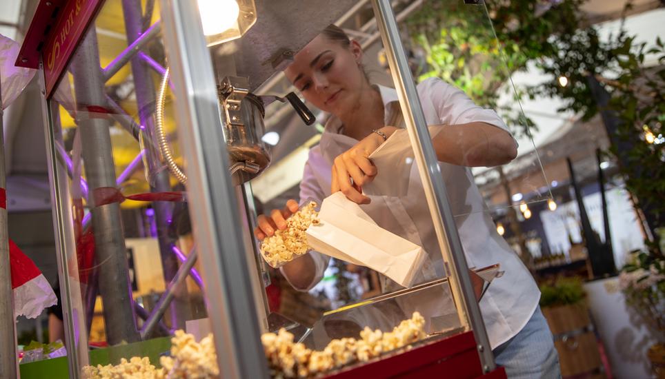 Ein wenig Kino-Feeling: Popcorn gab es auch reichlich. Bild: Roberta Fele