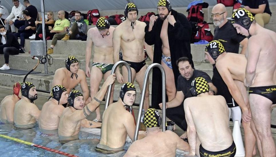 Das Schaffhauser Spitzenteam vor dem (verlorenen) Cupspiel im Dezember gegen den Dauerrivalen Horgen. Bild: Pascal Oesch