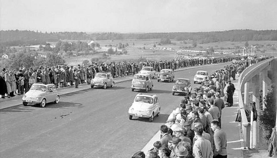 Die Weinlandbrücke bei der Eröffnung 1958. Bild: zvg/Archiv Zürich