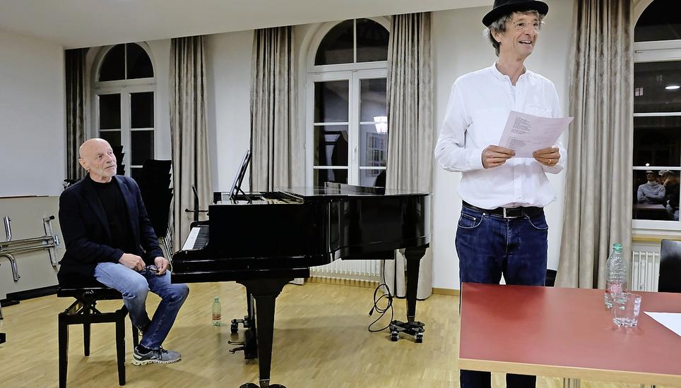 Bernhard Brack (re.) und Guido Dällenbach verstanden es mit ihrer authentischen Art, das Publikum zu begeistern. Bild: Thomas Brack